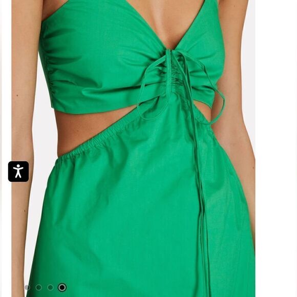 Nicholas Baylee Cut-Out Pockets Midi Dress in Green Emerald .Size 0 - Picture 5 of 15